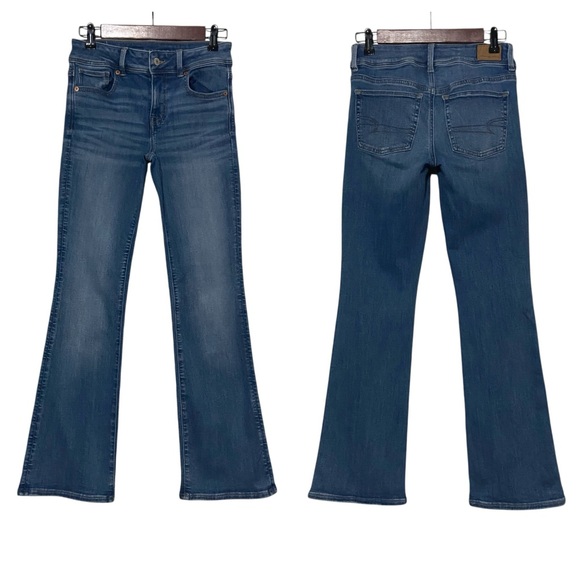 American Eagle Kick Boot Next Level Stretch Jeans Blue - Picture 12 of 15